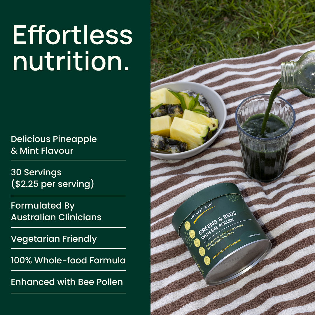 Greens & Reds with Bee Pollen