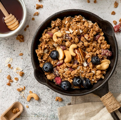 Crunchy Lemon Granola with Bee Powered Superfoods