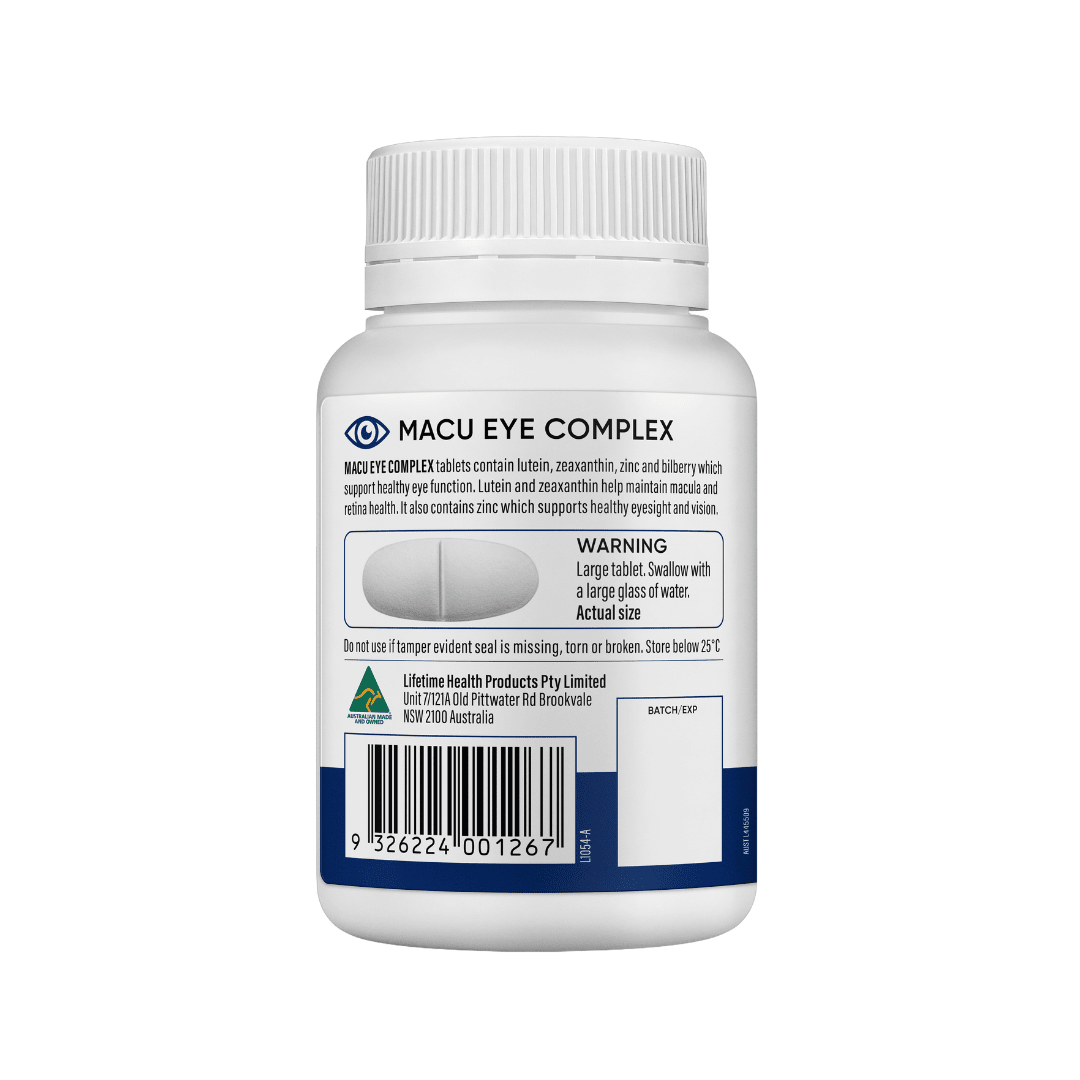 Macu Eye Complex | 60 Capsules Natural Life Australia 