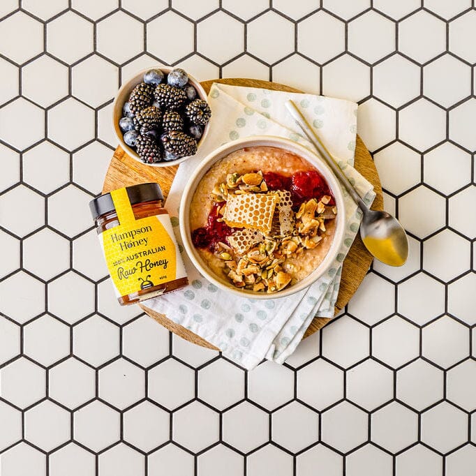 Hampson Honey Glass Jar 450g Natural Life Australia 