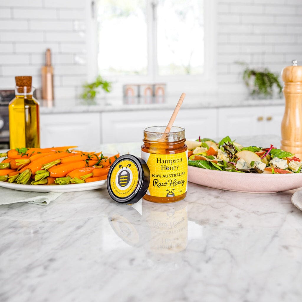 Hampson Honey Glass Jar 450g Natural Life Australia 