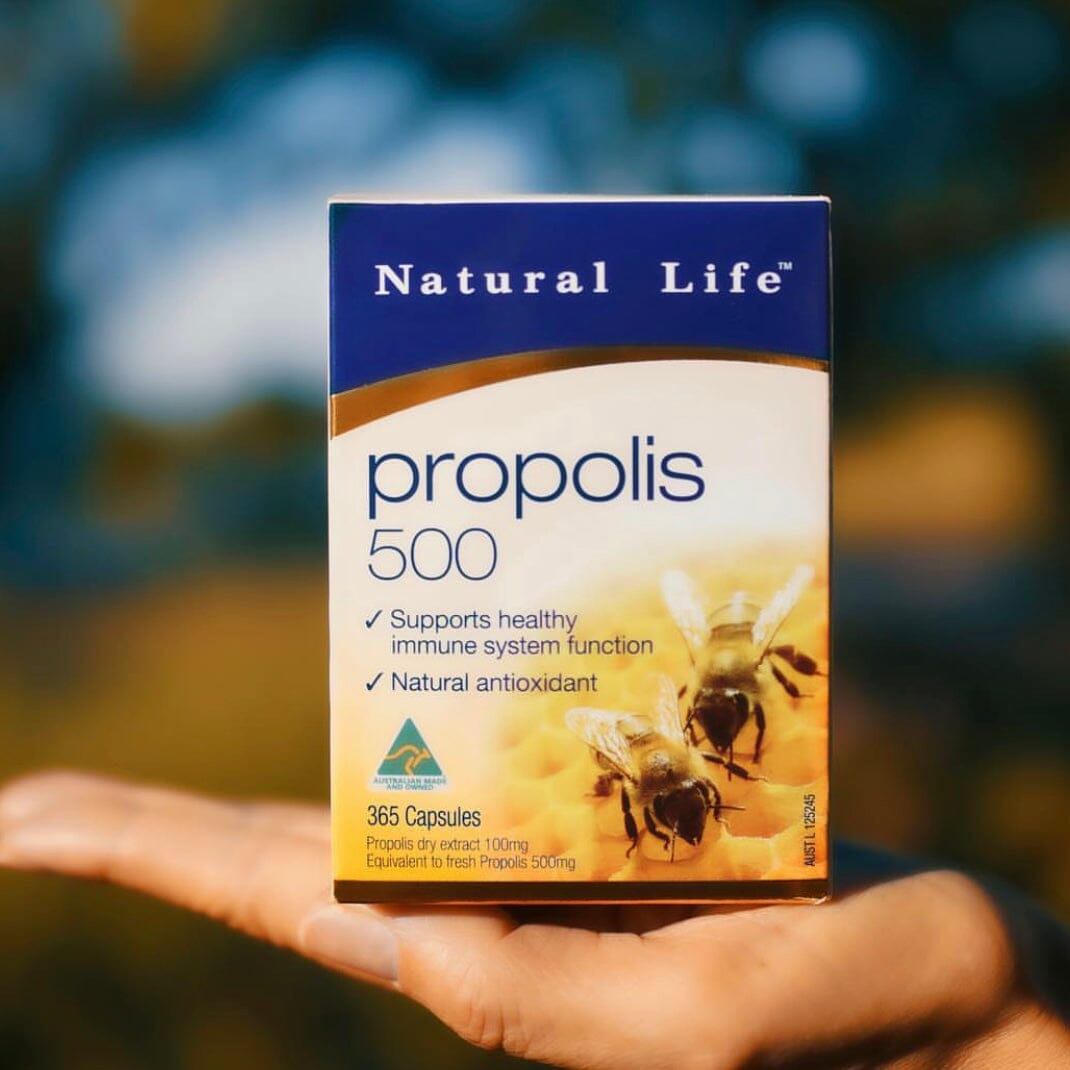 Natural Life™ Propolis 500mg capsules Propolis & Manuka Honey Natural Life™ Australia 