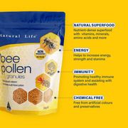Natural Life™ Bee Pollen Granules - 100% Pure - Non Irradiated Vitamins & Supplements Natural Life™ Australia