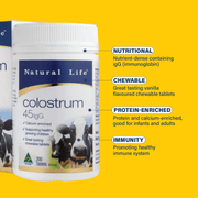 Natural Life™ Colostrum 45mg IgG 200 Chewable Tablets Natural Life™ Australia 