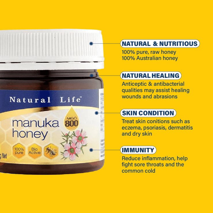 Natural Life™ Manuka Honey MGO 800 (Not available in WA) Natural Life™ Australia