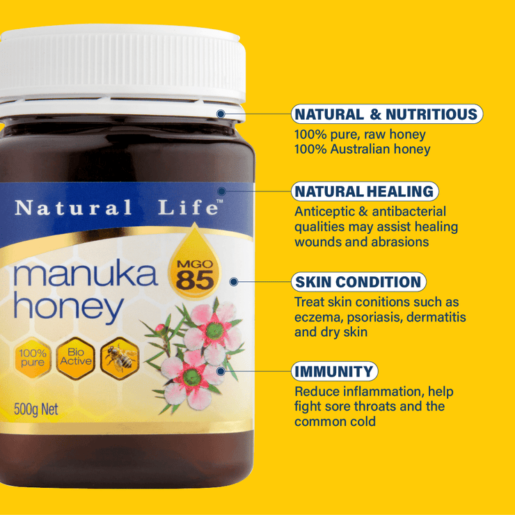 Natural Life™ Manuka Honey MGO 85 (Not available in WA) Natural Life™ Australia