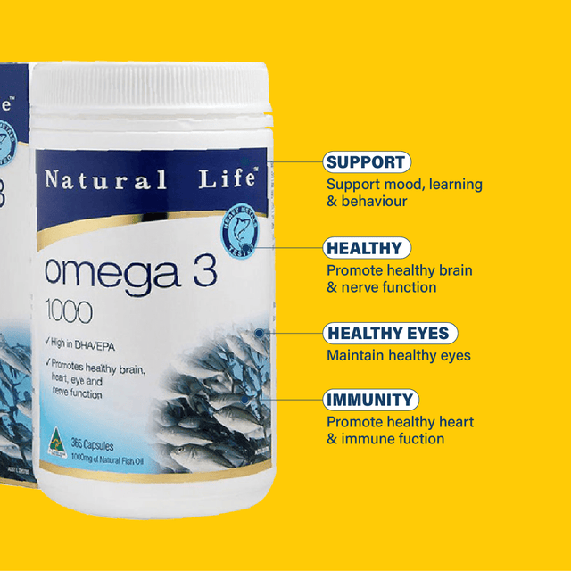 Natural Life™ Omega 3 1000mg 365 Capsules Natural Life™ Australia