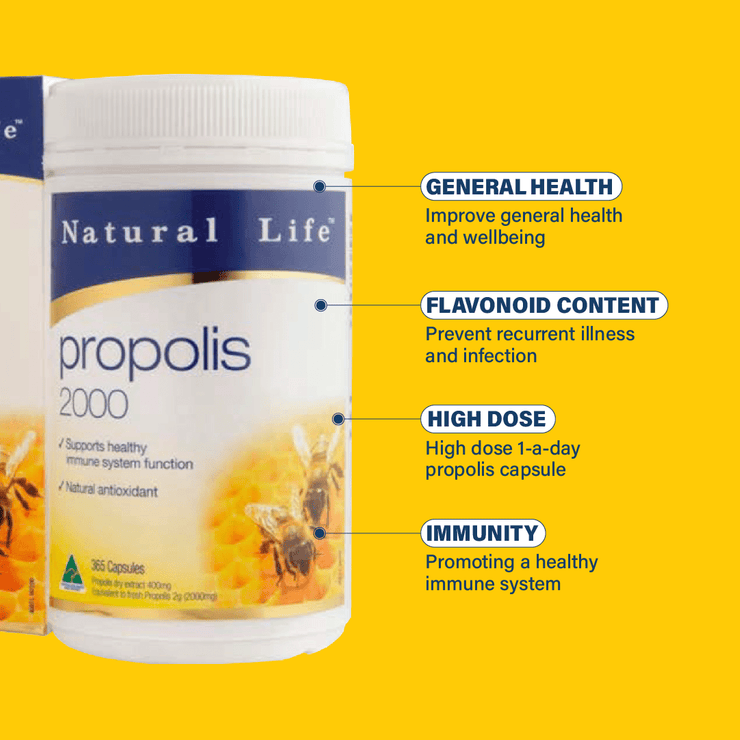 Natural Life™ Propolis 2000mg 365 capsules Natural Life™ Australia