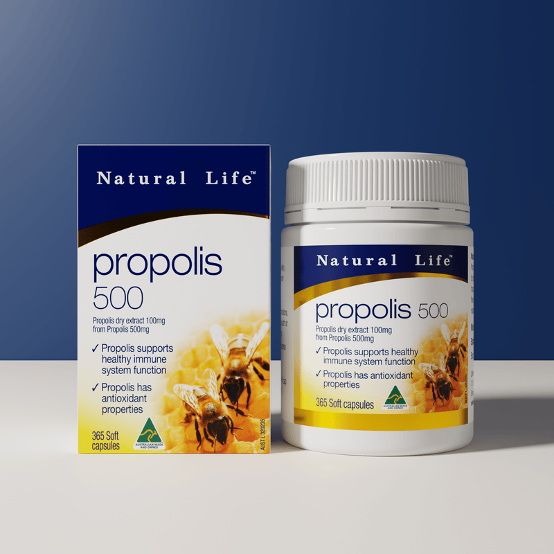 Propolis 500mg Capsules Propolis & Manuka Honey Natural Life™ Australia 