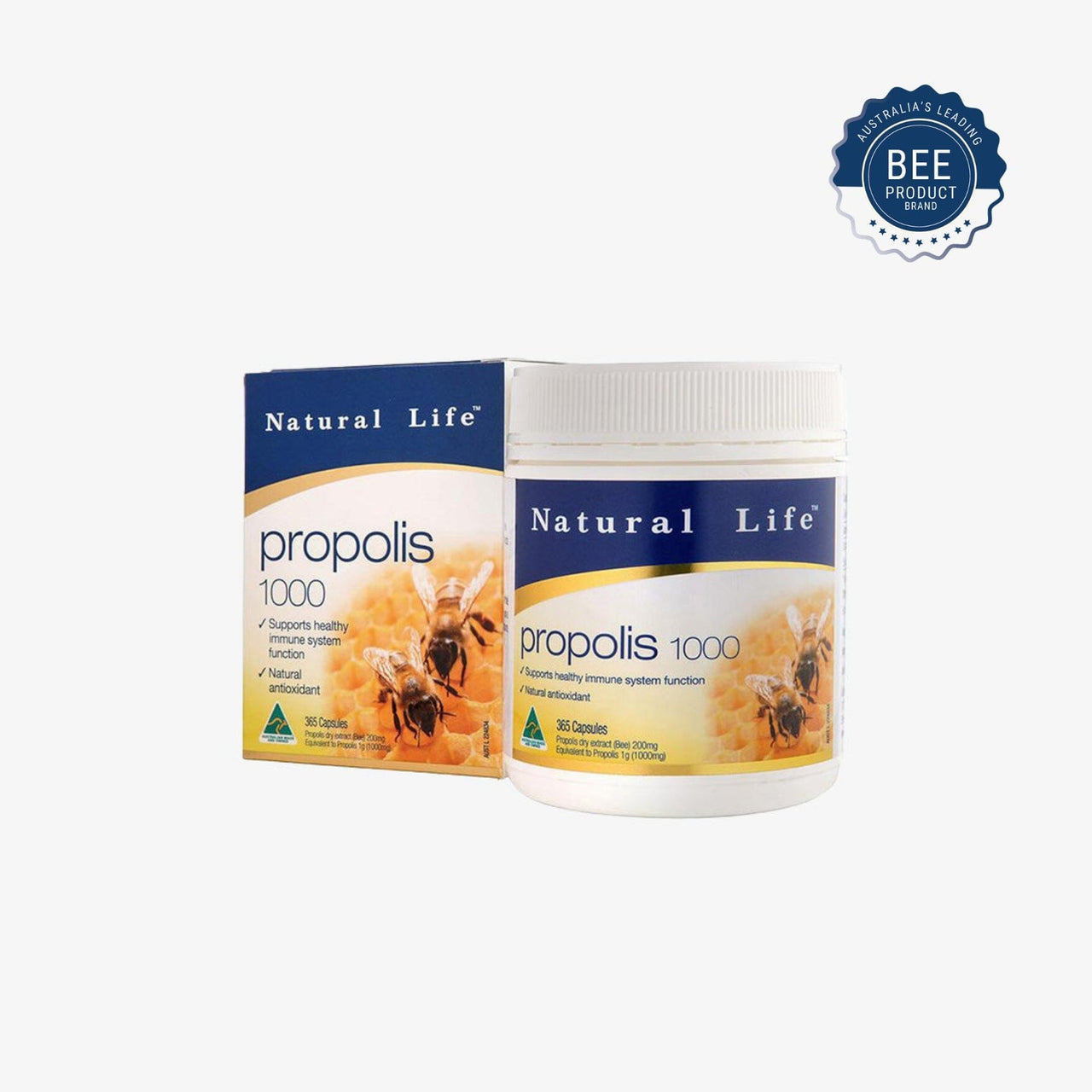 Natural Life Propolis 1000mg 365 capsules Propolis & Manuka Honey Natural Life™ Australia 