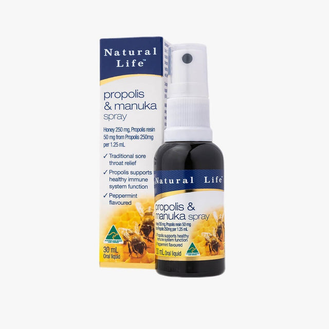 Natural Life Propolis & Manuka Honey Throat Spray 30ml