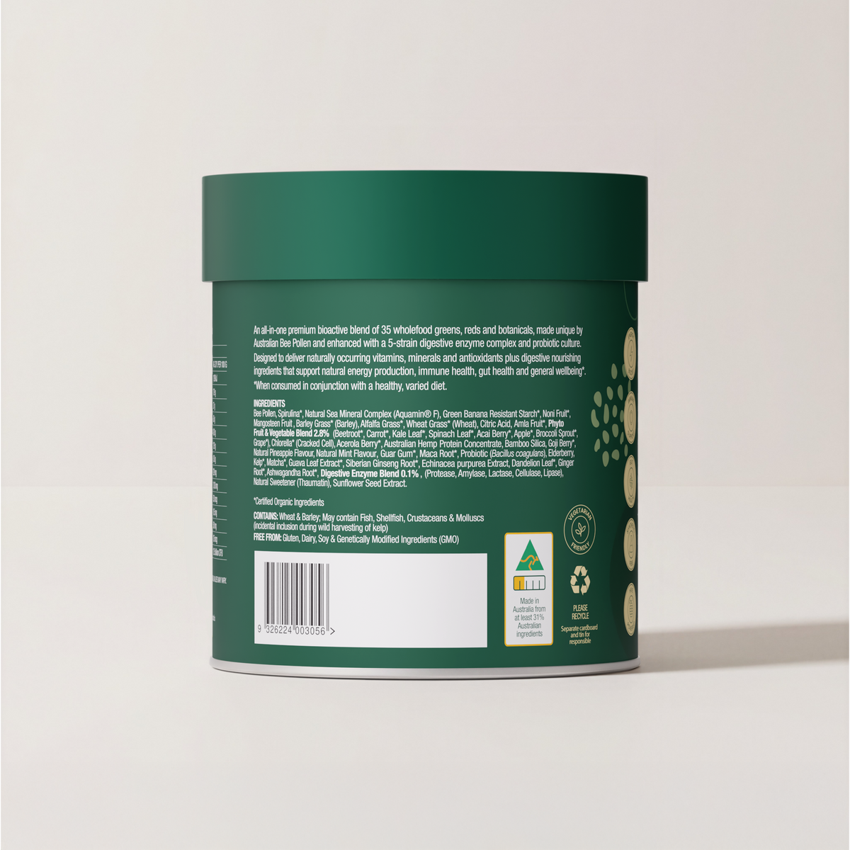 Greens & Reds with Bee Pollen