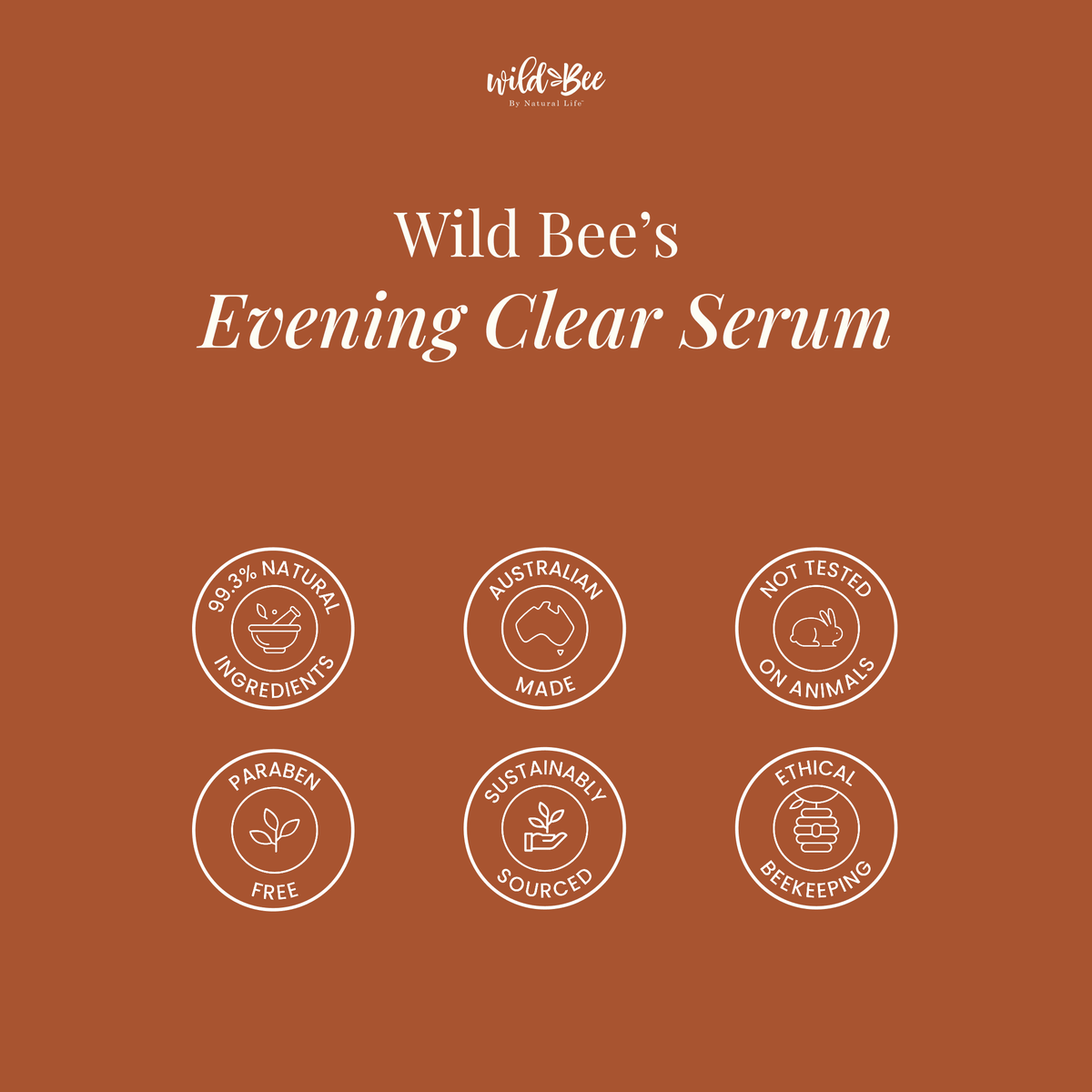 Wild Bee Evening Clear Serum Health & Beauty Natural Life™ Australia 