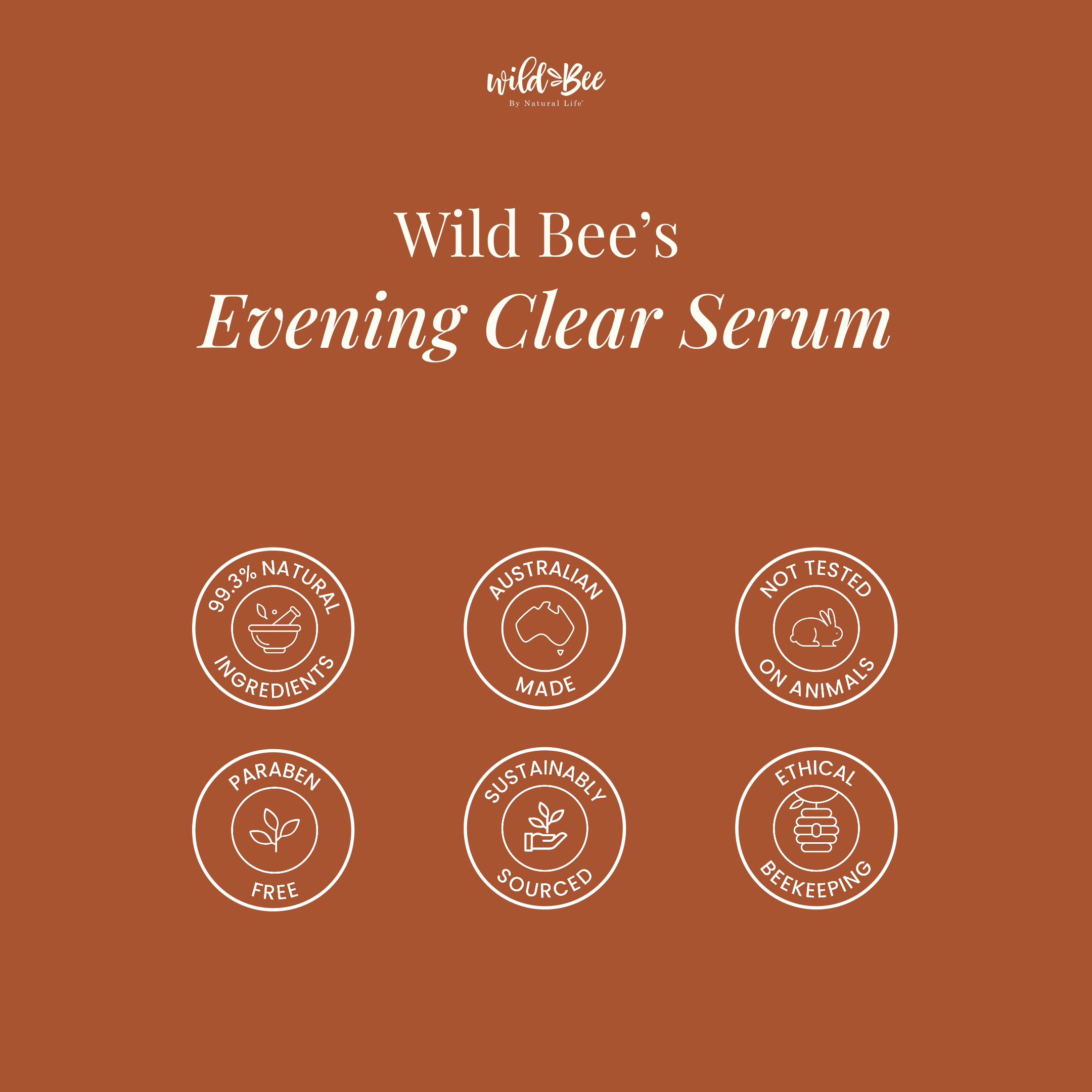 Wild Bee Evening Clear Serum Health & Beauty Natural Life™ Australia 