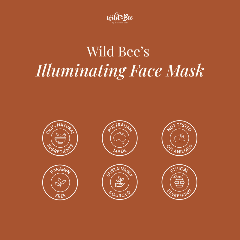 Wild Bee Illuminating Face Mask 5PACK Health & Beauty Natural Life™ Australia 