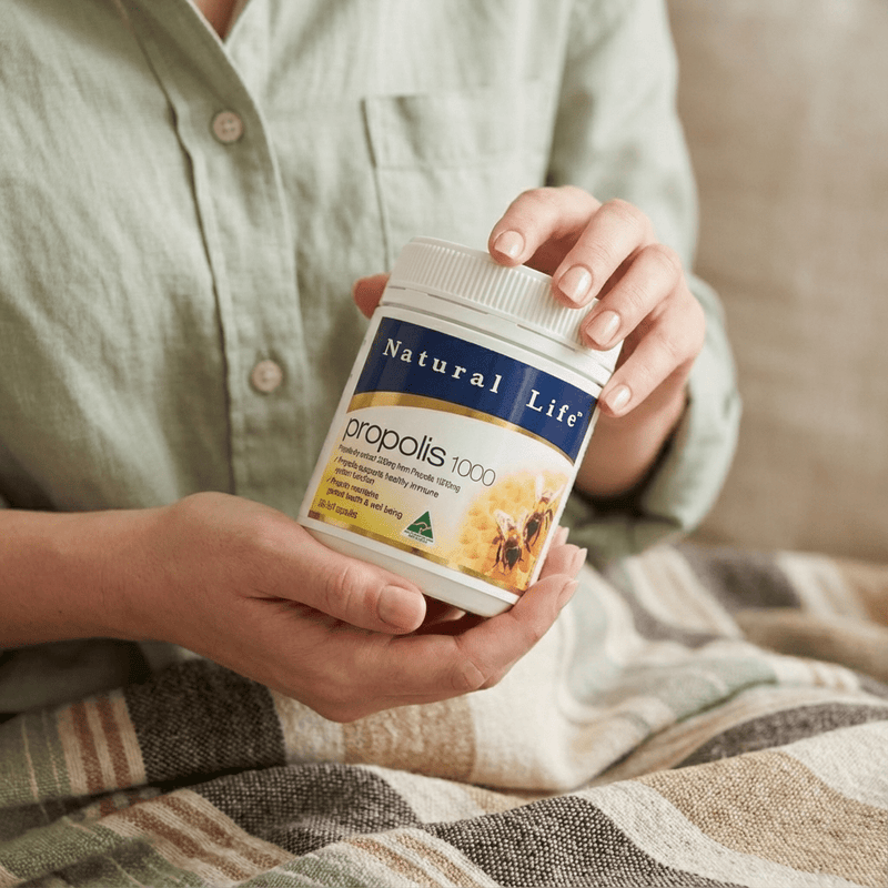 Propolis 1000mg Capsules Propolis & Manuka Honey Natural Life™ Australia 