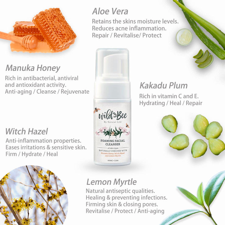 Wild Bee Foaming Facial Cleanser Natural Life™ Australia 