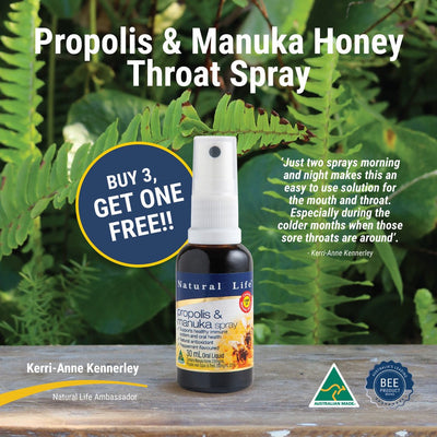 Family Special Pack - Buy 3 x Natural Life™ Propolis & Manuka Honey Throat Spray (Get One Free!) Health & Beauty Natural Life™ Australia 